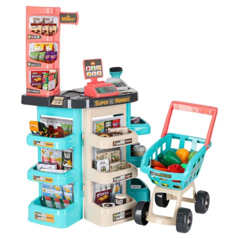 Sklep dla dzieci supermarket stragan wózek na zakupy akcesoria miętowy Kik Sp. z o. o. Sp. k.