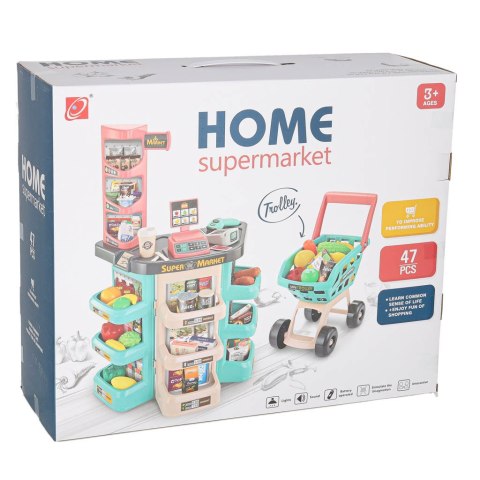 Sklep dla dzieci supermarket stragan wózek na zakupy akcesoria miętowy Kik Sp. z o. o. Sp. k.