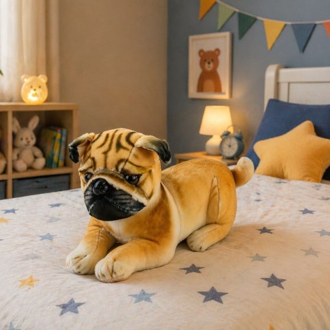 Pluszowy Piesek Mops Przytulanka Maskotka Pluszak Pies Miękki 25 cm