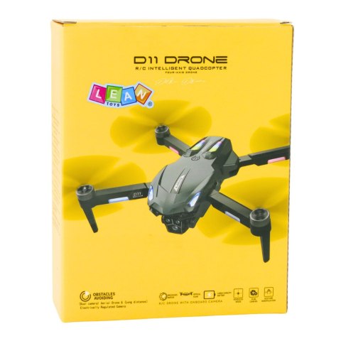 Dron D11 Zdalnie Sterowany Kamera HD WIFI Sterowanie Gestami Pilot Żółty