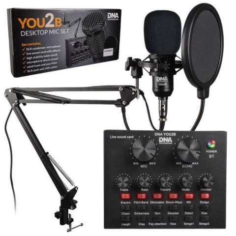 DNA YOU2B - Zestaw mikrofon interfejs audio, statyw