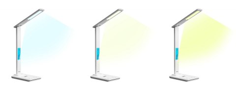 Lampa biurkowa LED z ładowarką indukcyjną LEDITOU MT222 (Biała)