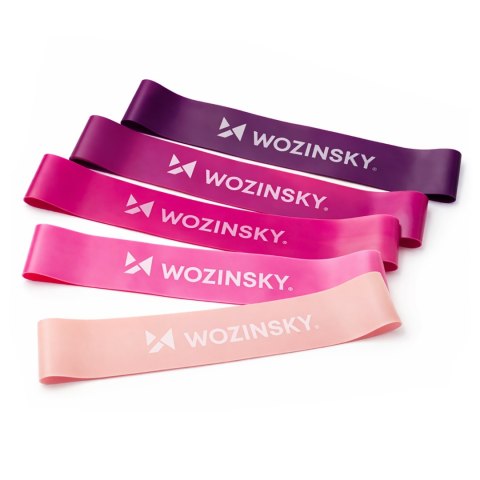 Gumy taśmy treningowe oporowe do ćwiczeń z TPE - 5 szt. WOZINSKY