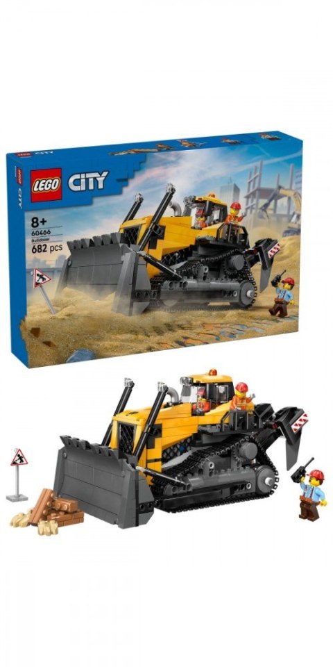 Klocki City 60466 Żółty buldożer z ładowarką