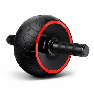 Kółko do ćwiczeń mięśni brzucha ab wheel z matą - czarne WOZINSKY