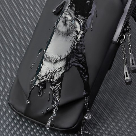 Saszetka armband opaska na ramię na telefon do biegania - czarna WOZINSKY