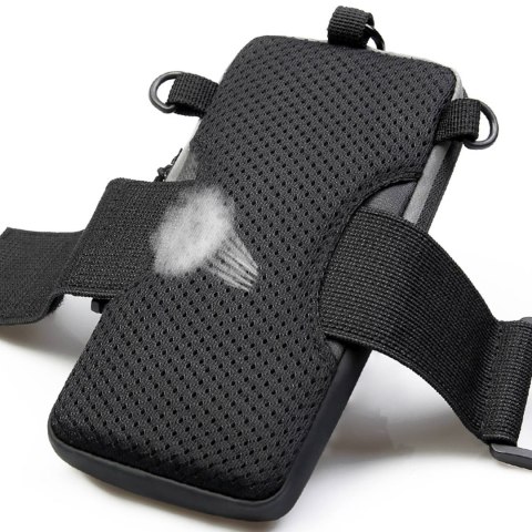 Saszetka armband opaska na ramię na telefon do biegania - czarna WOZINSKY