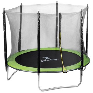 Trampolina ogrodowa dla dzieci dorosłych z siatką zewnętrzną śr. 244 cm do 100 kg UNIPRODO