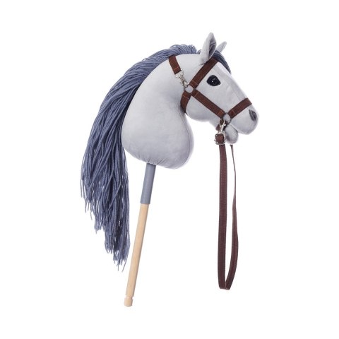 Koń na kiju Hobby Horse HOPPIHORSE A3 szary, maść siwa