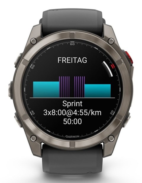 Zegarek Garmin Fenix 8 Pro Sapphire Titanium, 51mm AMOLED Black
