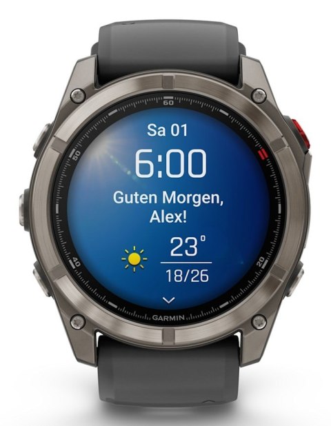 Zegarek Garmin Fenix 8 Pro Sapphire Titanium, 51mm AMOLED Black