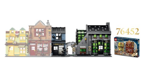 LEGO Harry Potter 76471 - Magiczne sklepy na ulicy Śmiertelnego Nokturnu