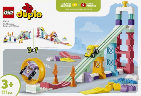 Klocki DUPLO 10478 Kreatywne rampy 3 w 1 z pojazdami