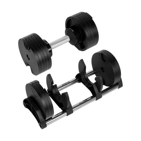 REBEL ACTIVE HANTEL ŻELIWNY REGULOWANY AUTOMAT 36KG, SKOK CO 2KG RBA-2332-36