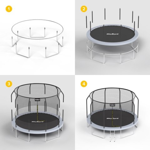 REBEL ACTIVE TRAMPOLINA PRO 8FT/244CM, SIATKA, DRABINKA RBA-8001