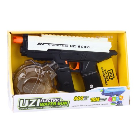 Elektryczny Pistolet Na Wodę Automatyczny 10m Czarno Biały 800ml