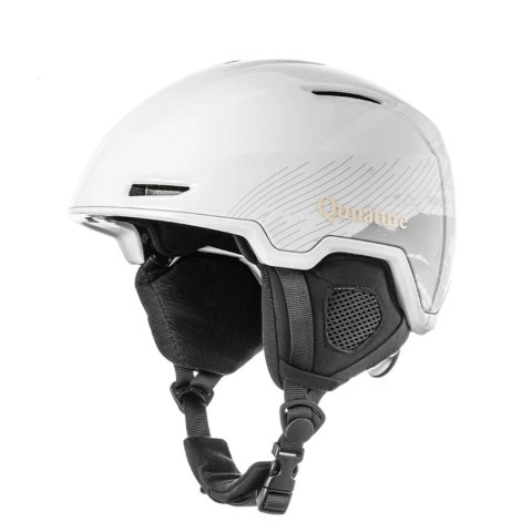 Kask narciarski snowboardowy z nausznikami rozmiar L - biały ROCKBROS