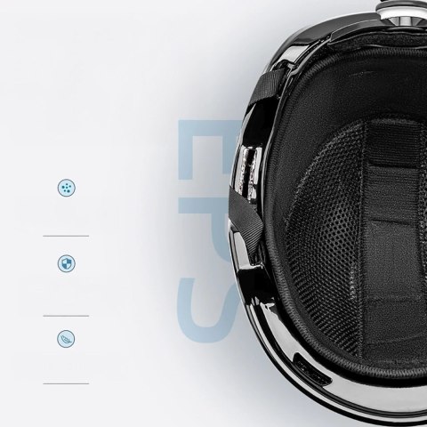 Kask narciarski snowboardowy z nausznikami rozmiar L - biały ROCKBROS