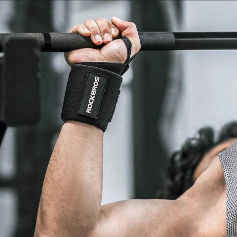 Opaska sportowa stabilizująca na nadgarstek czarna - 2 szt. ROCKBROS