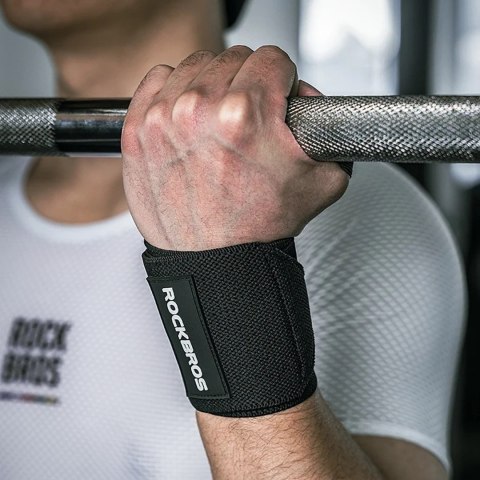 Opaska sportowa stabilizująca na nadgarstek czarna - 2 szt. ROCKBROS
