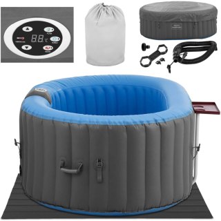 Jacuzzi ogrodowe dmuchane 100 dysz masujących 2 osobowe 550 l niebiesko - szare UNIPRODO