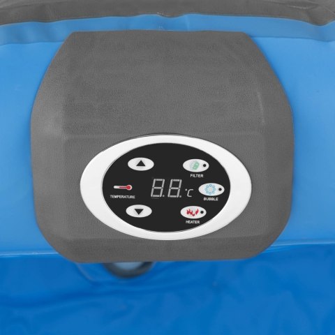 Jacuzzi ogrodowe dmuchane 100 dysz masujących 2 osobowe 550 l niebiesko - szare UNIPRODO
