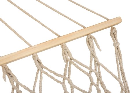 Hamak ogrodowy brazylijski boho siatka frędzle 200cm 150kg Ecru Kik Sp. z o. o. Sp. k.