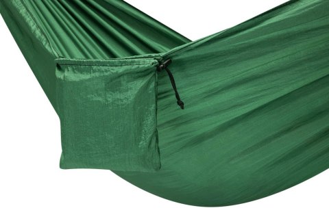 Hamak biwakowy turystyczny podróżny przenośny na biwak 260cm 120kg + pokrowiec zielony Kik Sp. z o. o. Sp. k.
