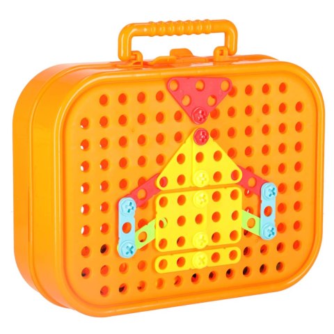 Klocki konstrukcyjne układanka w walizce kreatywna mozaika + wkrętarka kosmos Kik Sp. z o. o. Sp. k.