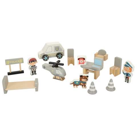 Parking drewniany garaż komisariat policji tor + radiowóz helikopter Kik Sp. z o. o. Sp. k.