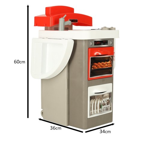 Kuchnia dla dzieci kran palniki elektryczne dźwięki składana walizka na kółkach P.P.H.U.Bemag Krzysztof Wołoszyn