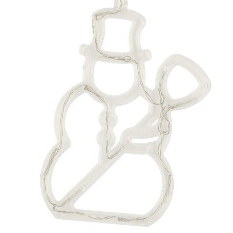 Lampki LED wisząca dekoracja świąteczna okna bałwanek 49cm przyssawka 10 LED Kik Sp. z o. o. Sp. k.