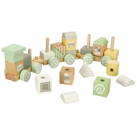 Pociąg kolejka drewniana LULILO Vico pastelowy Kik Sp. z o. o. Sp. k.