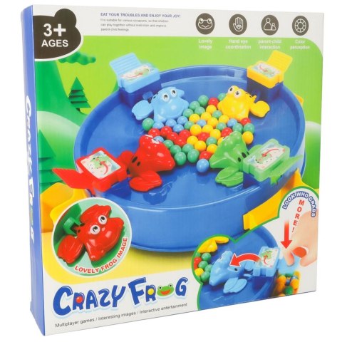 Gra zręcznościowa głodne żabki skaczące żaby 4 graczy 3+ XXL niebieska Kik Sp. z o. o. Sp. k.