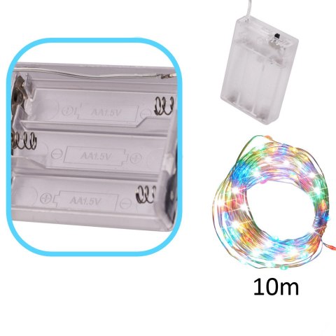 Lampki LED druciki dekoracyjne świąteczne choinkowe 10m 100LED multikolor Kik Sp. z o. o. Sp. k.