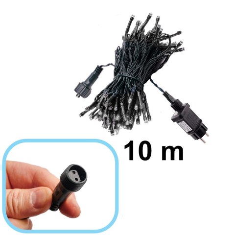 Lampki LED łańcuch świetlny świąteczne choinkowe 10m 100LED zimny biały 8 trybów świecenia Kik Sp. z o. o. Sp. k.