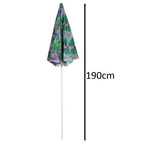 Parasol ogrodowy plażowy regulowany łamany 150cm liście UV Kik Sp. z o. o. Sp. k.