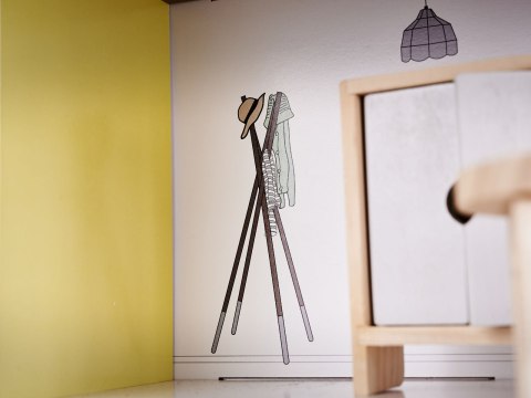 Domek dla lalek drewniany mebelki 70cm szary Kik Sp. z o. o. Sp. k.