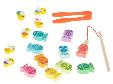 Gra drewniana rybki łowienie rybek na magnes pszczółki montessori Kik Sp. z o. o. Sp. k.