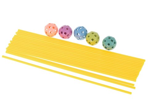 Klocki konstrukcyjne rurki słomki patyczki kreatywne baza namiot domek 75el. Kik Sp. z o. o. Sp. k.