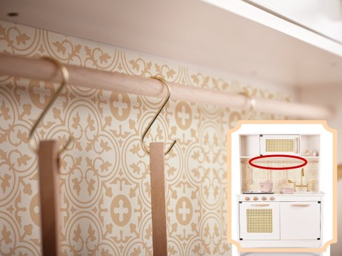 Kuchnia dla dzieci drewniana MDF retro z akcesoriami BOHO 100cm Kik Sp. z o. o. Sp. k.