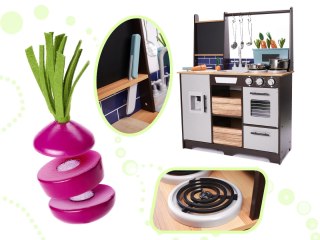 Kuchnia dla dzieci drewniana MDF z akcesoriami LOFT XXL 96cm Kik Sp. z o. o. Sp. k.