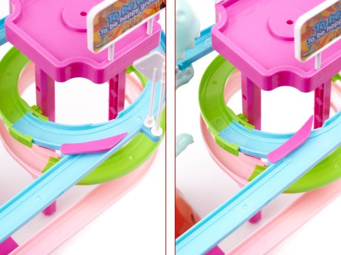 Tor wyścigowy dinozaur zjeżdżalnia ruchome schody LED dźwięk Kik Sp. z o. o. Sp. k.