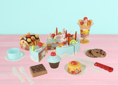 Tort urodzinowy do krojenia kuchnia 75 elementów niebieski Kik Sp. z o. o. Sp. k.