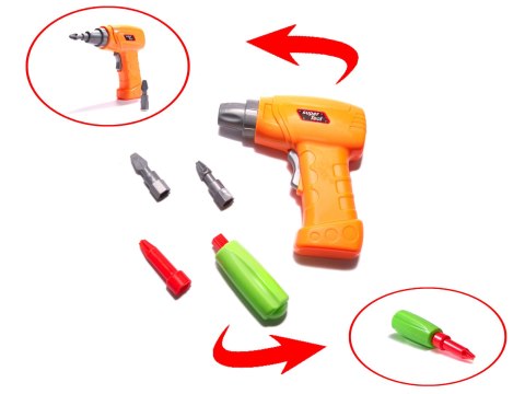 Wkrętarka wiertarka śrubki klocki konstrukcyjne zestaw majsterkowicza walizka 151 elementów Kik Sp. z o. o. Sp. k.