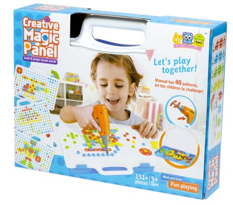 Wkrętarka wiertarka śrubki klocki konstrukcyjne zestaw majsterkowicza walizka 151 elementów Kik Sp. z o. o. Sp. k.