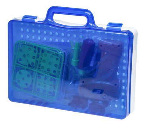 Wkrętarka wiertarka śrubki klocki konstrukcyjne zestaw majsterkowicza walizka 151 elementów Kik Sp. z o. o. Sp. k.