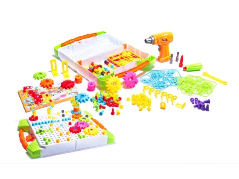 Wkrętarka wiertarka śrubki klocki konstrukcyjne zestaw majsterkowicza walizka 181 elementów Kik Sp. z o. o. Sp. k.