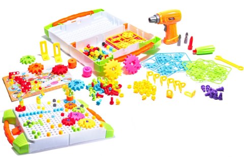 Wkrętarka wiertarka śrubki klocki konstrukcyjne zestaw majsterkowicza walizka 181 elementów Kik Sp. z o. o. Sp. k.