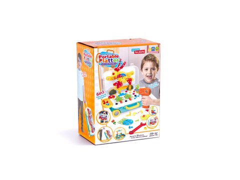 Wkrętarka wiertarka śrubki klocki konstrukcyjne zestaw majsterkowicza walizka 258 elementów Kik Sp. z o. o. Sp. k.